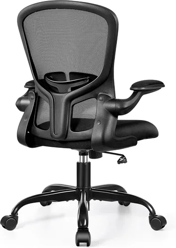 FelixKing Sillas de escritorio de oficina, silla ergonómica de escritorio para PC con ruedas, soporte lumbar ajustable y altura, silla giratoria