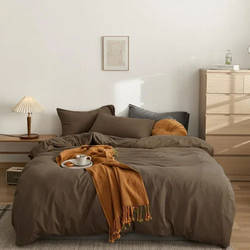 Miniatura 45 de CLOTHKNOW Juego de edredón a rayas tamaño King de 3 piezas, juego de edredón negro y blanco, edredón suave de estilo granja con 2 fundas de almohada
