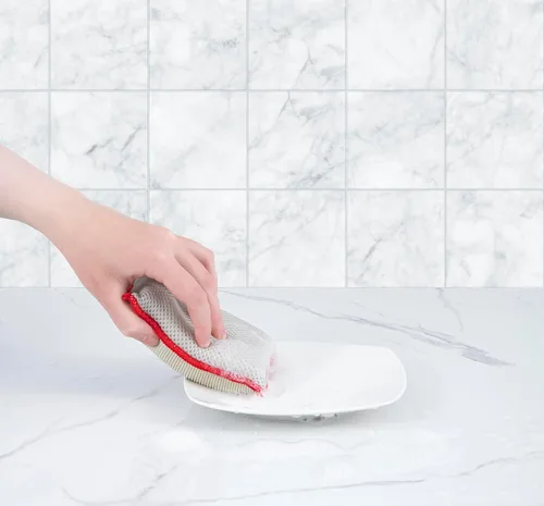 Miniatura 8 de Esponjas de microfibra para platos, esponjas de cocina, esponja antiarañazos, esponjas de limpieza para el hogar, suministros de limpieza multiusos
