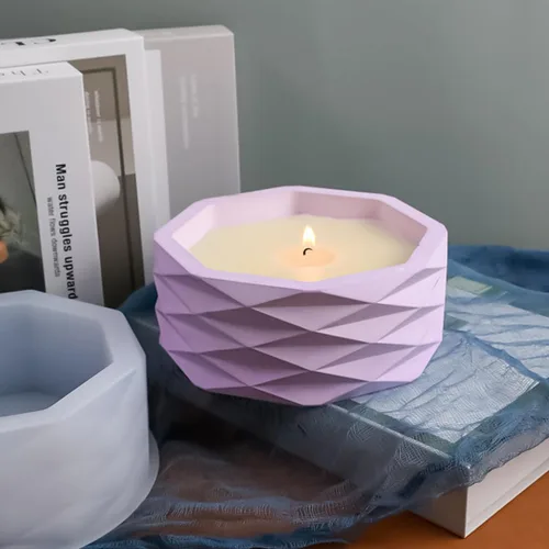 Miniatura 7 de Molde de silicona para macetas, jarrón de plantas suculentas, moldes de cactus, moldes de resina epoxi, molde de arcilla de cemento para velas
