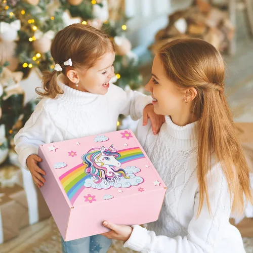 Miniatura 9 de Regalos de unicornio para niñas de 4 a 6, 7, 8, 9 y 10 años, regalos de cumpleaños de Pascua con monedero de manta que brilla en la oscuridad