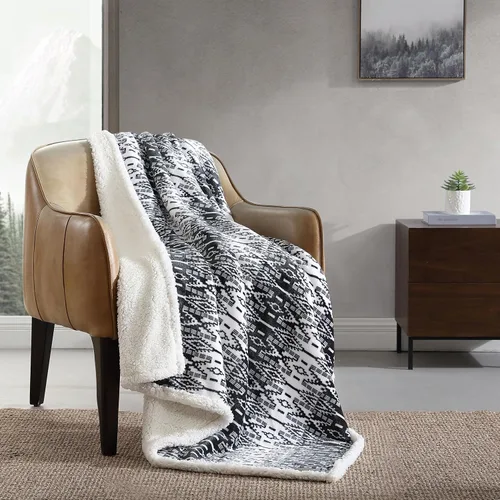 Miniatura 12 de Eddie Bauer - Manta, Forro Polar Cepillado y Ropa de Cama Sherpa Suave, Manta para Sofá y Cama (Gris Tono Alce, 50" x 60")