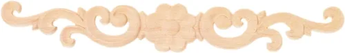 Miniatura 15 de MUXSAM Apliques de madera decorativos tallados, calcomanías largas de madera para decoración de muebles de bricolaje, tallas de roseta para puerta