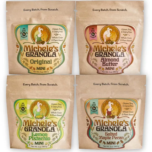 Miniatura 19 de Michele's Granola Mantequilla de almendras, hecha a mano, grano entero, vegano, sin gluten y sin OGM, bolsas resellables de 12 onzas, paquete de 6