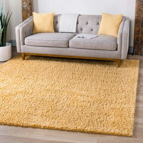 Miniatura 86 de Unique Loom Davos Shag Collection - Alfombra de área, color liso (4 pies 1 pulgada x 6 pies 1 pulgada, rectangular, color pimienta)