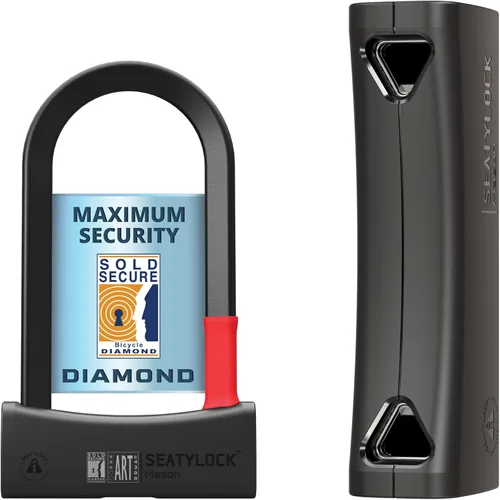 Miniatura 10 de Seatylock Mason Candado de Bicicleta en U - Candado Antirrobo de Alta Resistencia Patentado con Diamante Seguro ULock - Herramienta de Seguridad