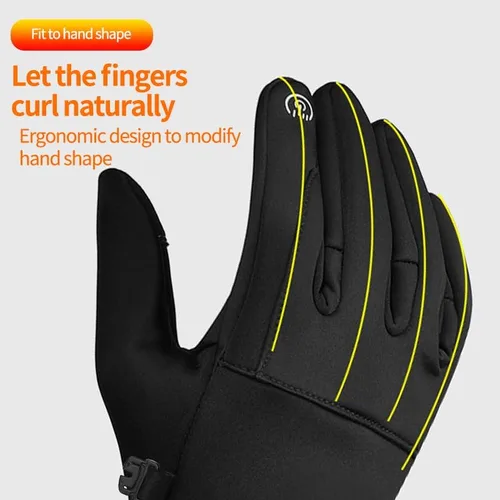 Miniatura 4 de Guantes de invierno con pantalla táctil para hombres y mujeres, para correr, ciclismo, conducción, guantes cálidos en clima frío para ciclismo