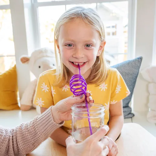 Miniatura 8 de TalkTools Pajitas locas para beber de alta calidad, pajitas divertidas y coloridas pajitas para beber, pajitas locas para niños, coloridas