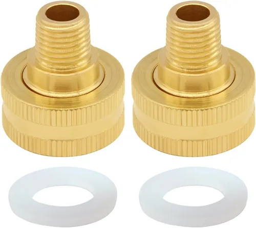 Miniatura 11 de Uenede Conector de manguera de jardín hembra de latón de 1/2 "NPT macho a 3/4" GHT hembra, reductor giratorio roscado reductor adaptador