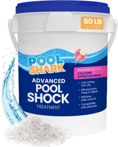 Shock de Piscina de Hipoclorito de Calcio al 68% para Piscinas - Gránulos de Cloro Shock para Piscina de Natación Cubeta de 50 libras - Cloro para