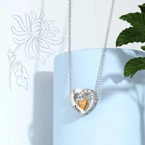 Miniatura 3 de SEVENWELL Birthstone Charms with Birth Month Flower Engraved Fit Charms Pandora Bracelet 925 Sterling Silver Beads Charms Happy Birthday for Women