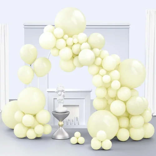 Miniatura 17 de Globos color beige, 150 unidades de diferentes tamaños, paquete de globos de 18 pulgadas, 12 pulgadas, 10 pulgadas, 5 pulgadas, color marfil crema
