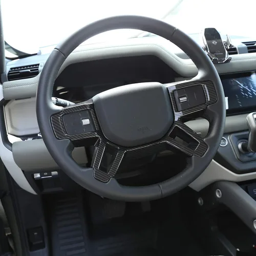 Miniatura 4 de Para Land Rover Defender 110 2020 Accesorios ABS Interior Volante Decoración Cubierta Accesorios de Coche (Estilo de Fibra de Carbono)