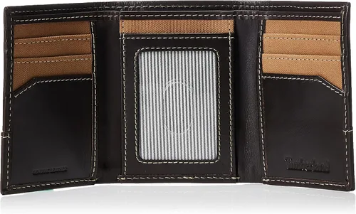 Miniatura 4 de Timberland Mens Two-Tone Piel Auténtica TrifoldCartera