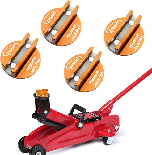 Miniatura 11 de Almohadilla Magnética Universal para Gato de Pinch Weld, Adaptador de Gato Puck Ranurado de Aluminio para Pinch Weld del Riel del Bastidor