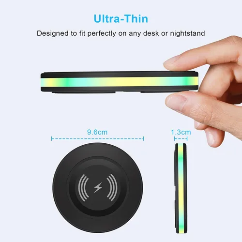 Miniatura 5 de Samsung Cargador inalámbrico de carga rápida Android Phone Pad Station para Samsung Galaxy S25 S24 Ultra S24+ S24 S23 S22 S21 S20 S10, iPhone 16 15