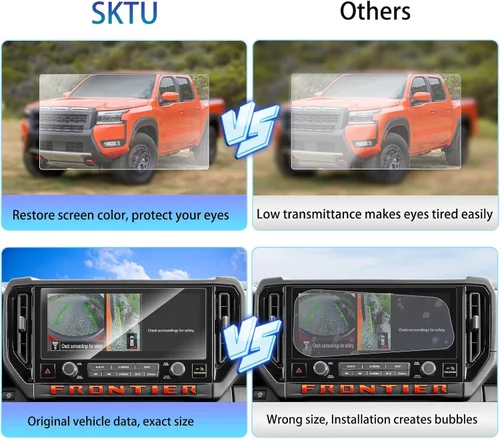 Miniatura 6 de SKTU 2 protectores de pantalla para Nissan Frontier 2025 2026 de 12.3 pulgadas para Nissan Frontier 2025 + navegación de 12.3 pulgadas