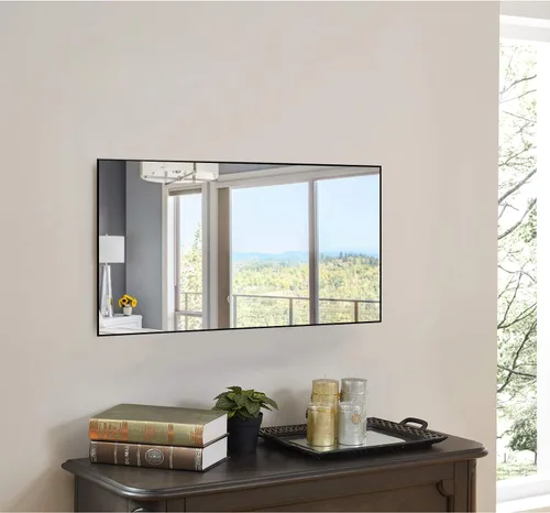 Miniatura 23 de MIRUO - Espejo de pared para colgar sobre la puerta, marco de poliestireno para baño, dormitorio, sala de estar, dormitorio y más