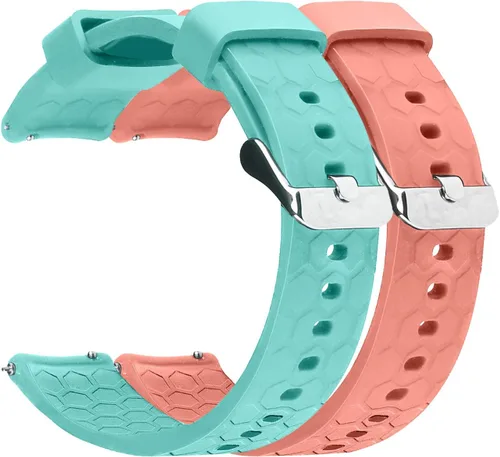 Miniatura 8 de FitTurn Compatible con Michael Kors Access Bradshaw - Correa de repuesto para reloj inteligente de 0.866 in de silicona de liberación rápida