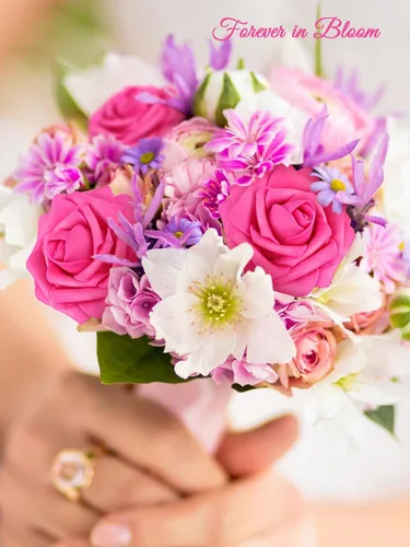 Miniatura 2 de MACTING Rosas de Flores Artificiales 30 Piezas, Flores de Primavera de Tacto Real, Flores de Espuma con Tallo para Ramos de Boda, Centros de Mesa