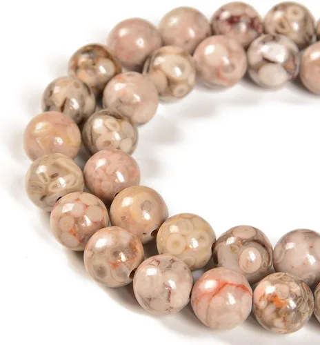 Miniatura 26 de 60 cuentas redondas de turquesa blanca estabilizada natural de 0.236 pulgadas (0.236 in), para fabricación de joyas, 15.5 pulgadas, 1 hebra