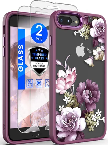 Miniatura 9 de Dretal Funda para iPhone 8 Plus, iPhone 7 Plus y 6 Plus, grado militar, probada contra caídas, parte trasera dura y borde suave, funda protectora