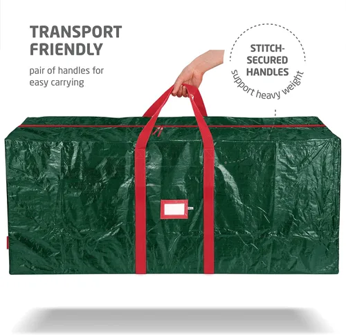 Miniatura 3 de Bolsa de almacenamiento Zober de plástico, para árboles de Navidad de hasta 9 pies de alto, también sirve para guardar inflables de Navidad, 48 Verde
