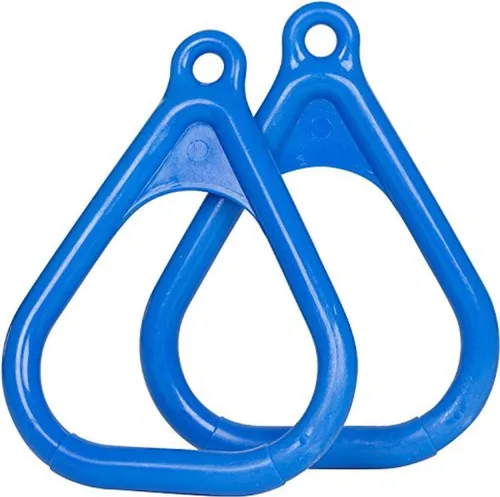Swing Set Stuff - Anillos de plástico para trapecio con logotipo SSS, color azul