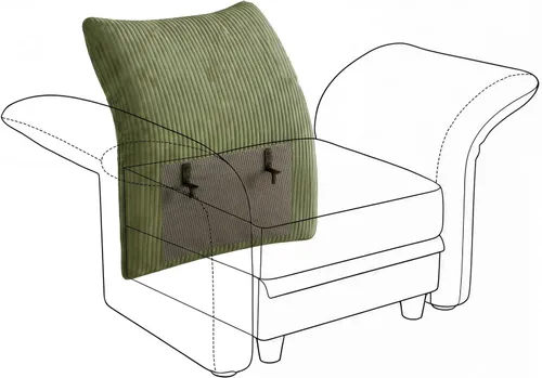 Miniatura 22 de LLappuil Reposabrazos/respaldo para sofá modular modular, personaliza sofás con ángulo ajustable, color caqui Tool Free Assembly Chenilla caqui