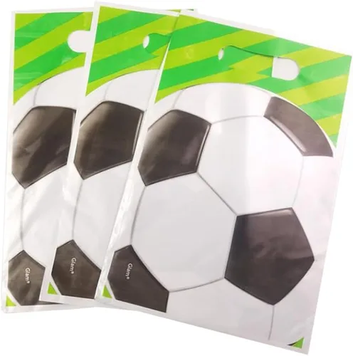 Miniatura 3 de 30 bolsas de regalo de fútbol para fiestas de cumpleaños de niños, bolsas de dulces para regalos de fiesta temática de fútbol
