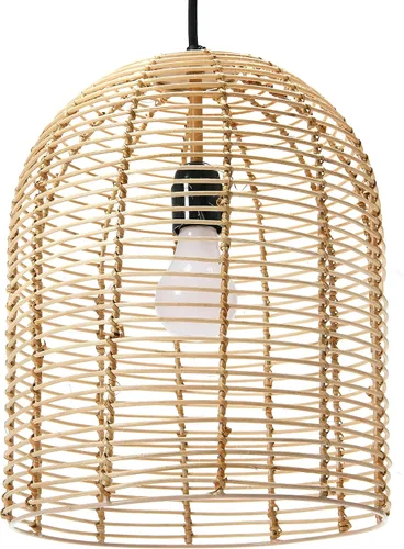 Miniatura 3 de Creative Co-Op Lámpara de techo moderna de ratán tejida a mano, estilo bohemio, natural