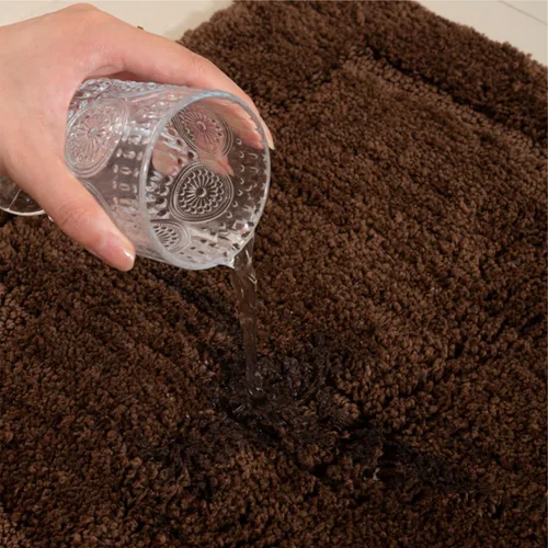 Miniatura 5 de Juego de 3 alfombras de baño suaves y absorbentes, peludas, suaves, antideslizantes, para ducha, bañera y bañera, lavables a máquina