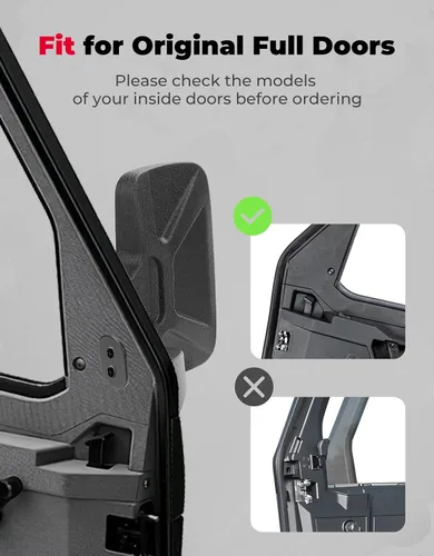Miniatura 3 de KEMIMOTO Espejos laterales compatibles con Ranger Crew SP XP 1000 570 (no para tamaño mediano) Northstar 2018-2025 2026, comercial, cualquier