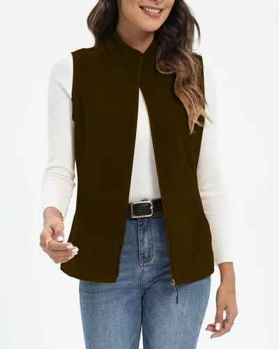 Miniatura 4 de Xeoxarel Chaleco de forro polar para mujer con 6 bolsillos (XS-2XL)