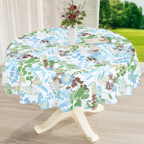 Miniatura 43 de misaya Mantel rectangular de vinilo impermeable, mantel lavable con reverso de franela, mantel de plástico para cena, picnic, interior y exterior