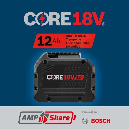Miniatura 7 de BOSCH GBA18V120 18V CORE18V® 18V Batería de iones de litio de 12 Ah de alta potencia
