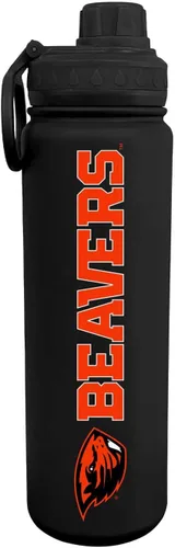 Campus Colors Botella de agua de acero inoxidable de la NCAA, tapa giratoria, 24 onzas, clip de transporte, mantiene tus bebidas calientes o frías
