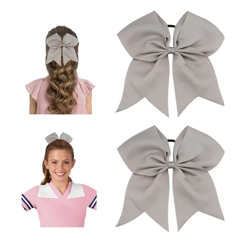 Miniatura 9 de Lazos de animación, lazo negro para animadoras, lazos de animadora para animadoras, lazos de animadora, 2 lazos grandes de 8 pulgadas para niñas