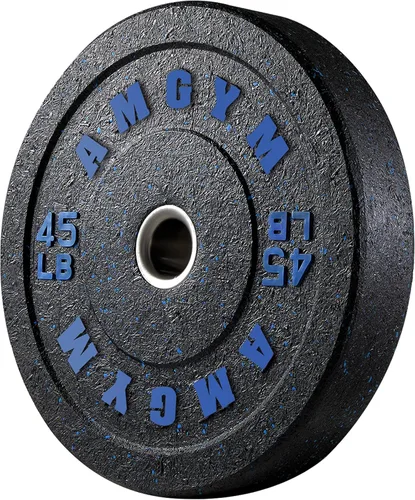 Miniatura 60 de Discos de peso olímpicos de 2 pulgadas y caucho para barras, discos para gimnasio en casa, entrenamiento de fuerza y levantamiento de pesas, 10 a