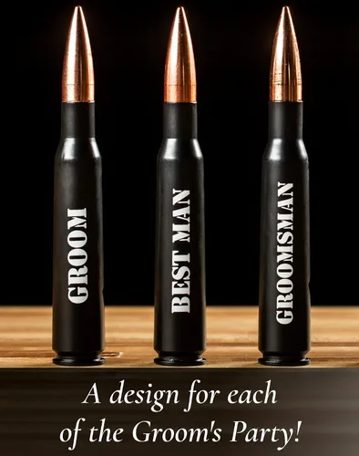 Miniatura 5 de Regalos para el mejor hombre para boda – Grabado 'BEST MAN' 50 Cal abrebotellas I Best Man Propuesta regalo I Will You Be my Best Man Gifts