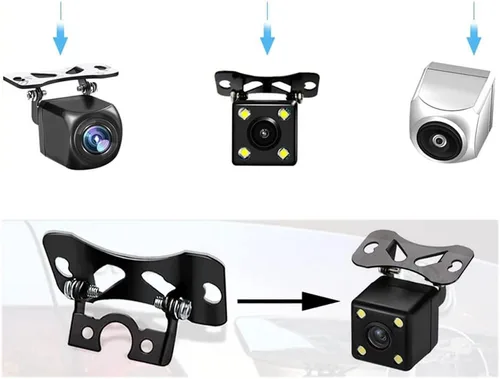 Miniatura 2 de Paquete de 3 soportes de montaje para cámara trasera de automóvil, soporte de montaje para cámara de salpicadero automático, soporte de montaje