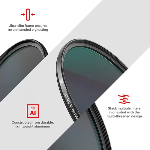 Miniatura 5 de KODAK Filtro Schott Glass IR de 2.638 in de densidad neutra 1000 Super Slim Impermeable Pulido Nano Multi-Coated 16 capas Previene