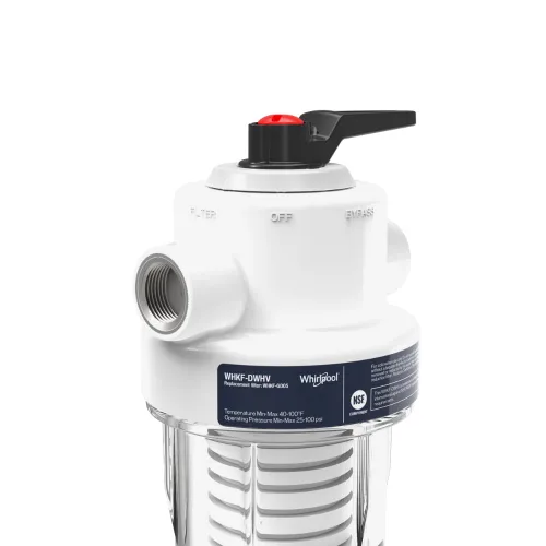 Miniatura 5 de Whirlpool Sistema de filtración de agua para toda la casa de 10 x 2.5 pulgadas WHKF-DWHV, puertos de 3/4", carcasa transparente, filtro de agua