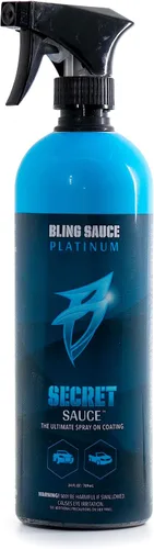 Bling Sauce Platinum: Salsa Secreta, Recubrimiento Cerámico de Alta Gama (Si02) más Protección de Superficie con Acabado de Alto Brillo, 24 oz, para