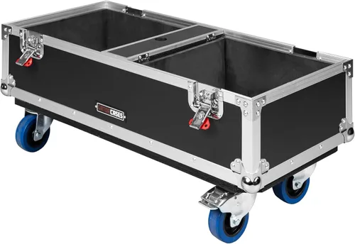 Miniatura 9 de Gator Cases G-TOUR Series ATA Style Road Case para (2) gabinetes de altavoces QSC K12 con almacenamiento de cables y ruedas resistentes de 4