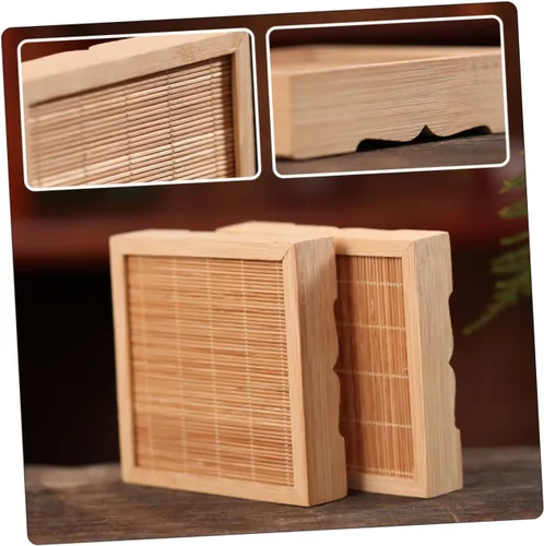 Miniatura 4 de IMIKEYA 4 piezas de base de bonsái de esquina para el hogar, tetera, estilo de mesa, tanque, soportes de patio, jarrón, muebles para estante