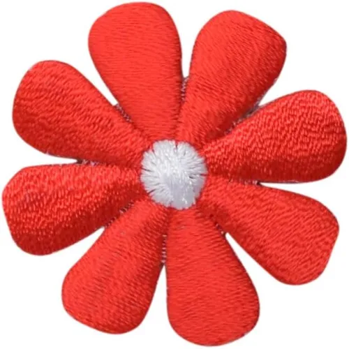 Miniatura 4 de Parche para planchar con margarita, flor, bordado, (1 pulgada azul cian, 1 unidad)