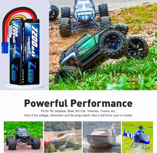 Miniatura 5 de Zeee 4S Lipo - Batería 7200mAh 14.8V 80C con conector EC5, carcasa rígida, batería RC para modelos RC Car Truck Tank Buggy Truggy RC Racing