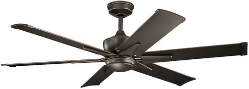Miniatura 3 de KICHLER 300300OZ - Ventilador de techo con 6 aspas de bronce antiguo con luz de 31 vatios, bronce antiguo, 60 pulgadas