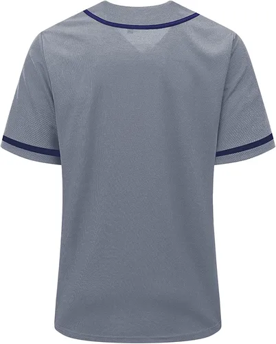 Miniatura 3 de Camiseta de béisbol para hombres y mujeres, uniformes deportivos hipster hip hop, camisas de manga corta para camisa personalizada con botones